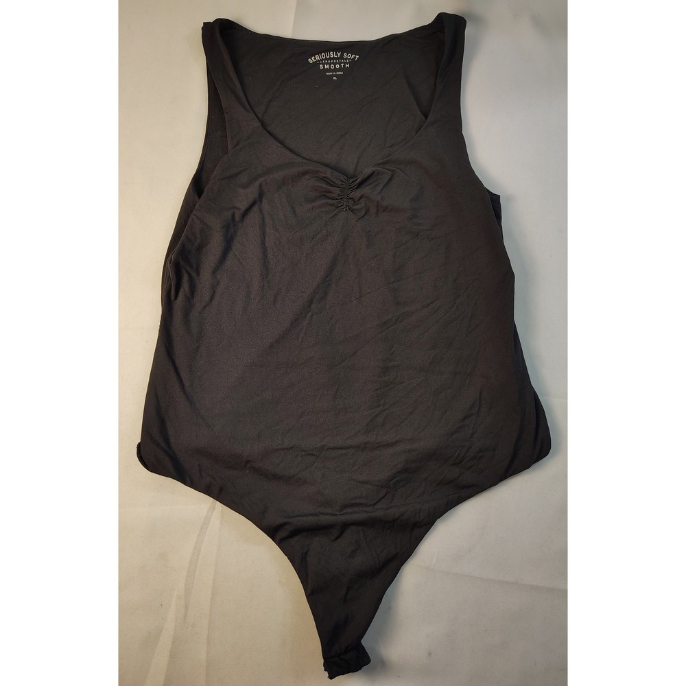 Aeropostale Seriously Soft Smooth Black Bodysuit XL Cinched Scoop Neck Tank